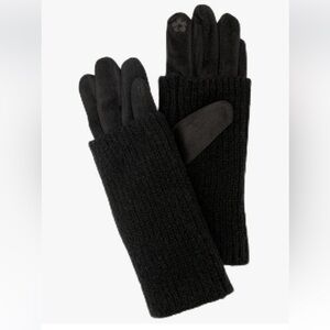 Buy 1 get 1 free Black Knit Gloves 2 piece wear together or separate Text finger